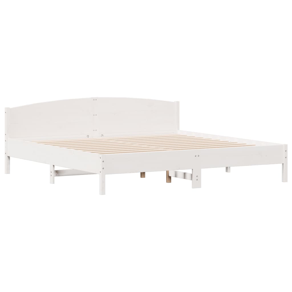 vidaXL Letto senza Materasso Bianco 180x200 cm Legno Massello di Pino