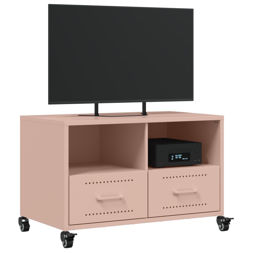 vidaXL Mobile TV Rosa 68x39x43,5 cm in Acciaio