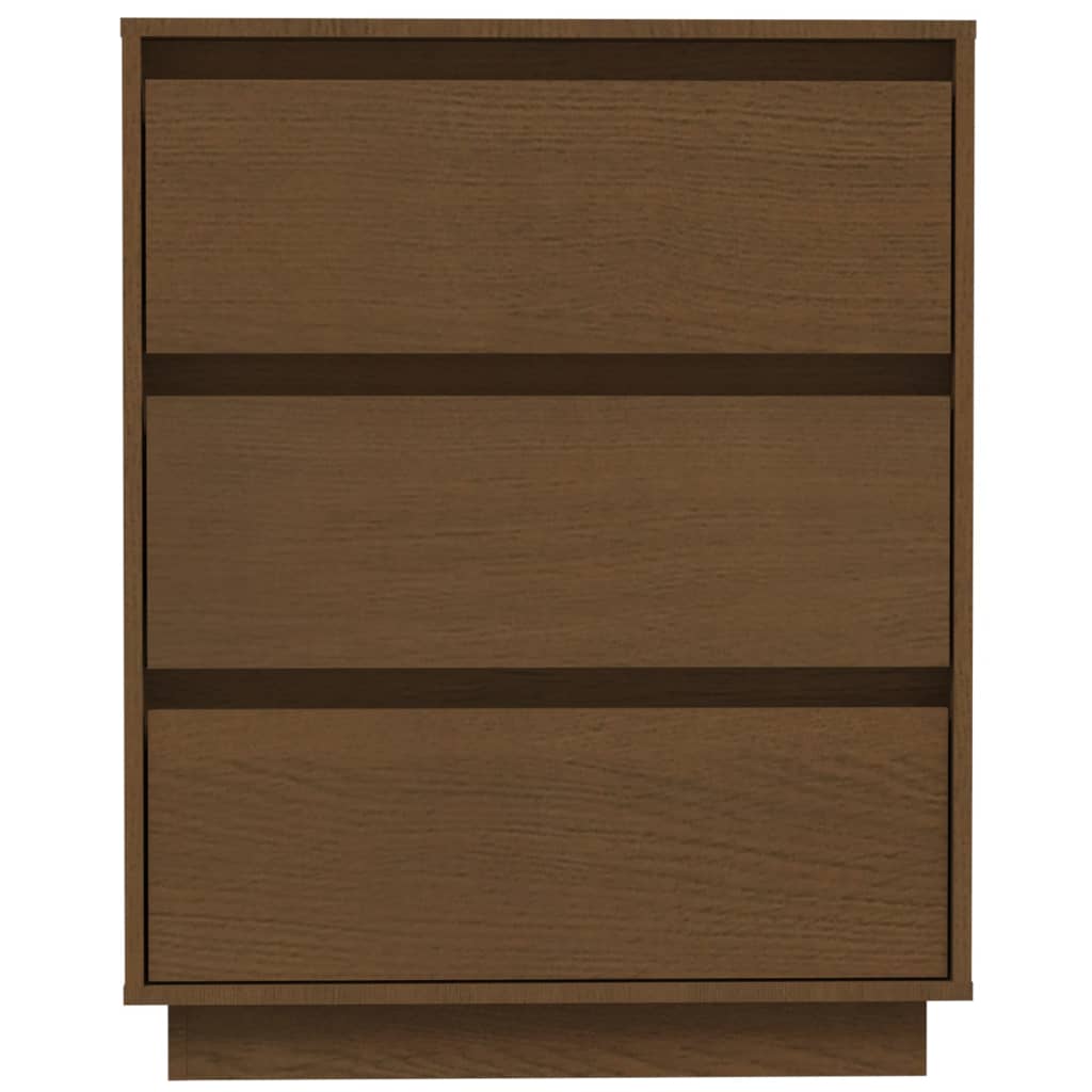 vidaXL Credenza Marrone Ambra 60x34x75 cm in Legno Massello di Pino