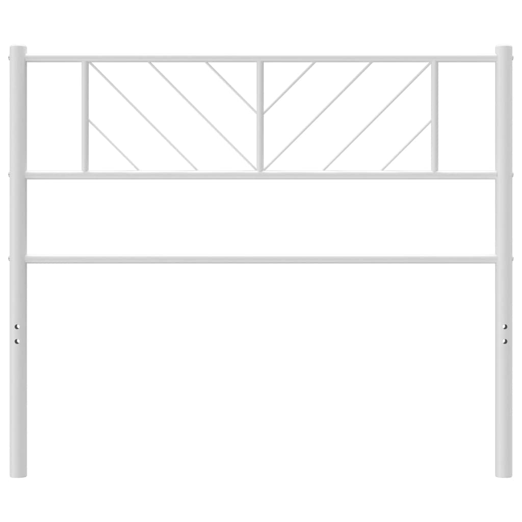 vidaXL Testiera in Metallo Bianco 90 cm