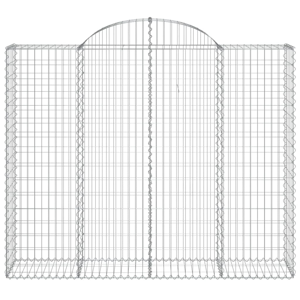 vidaXL Cesti Gabbioni ad Arco 4 pz 200x50x160/180 cm Ferro Zincato