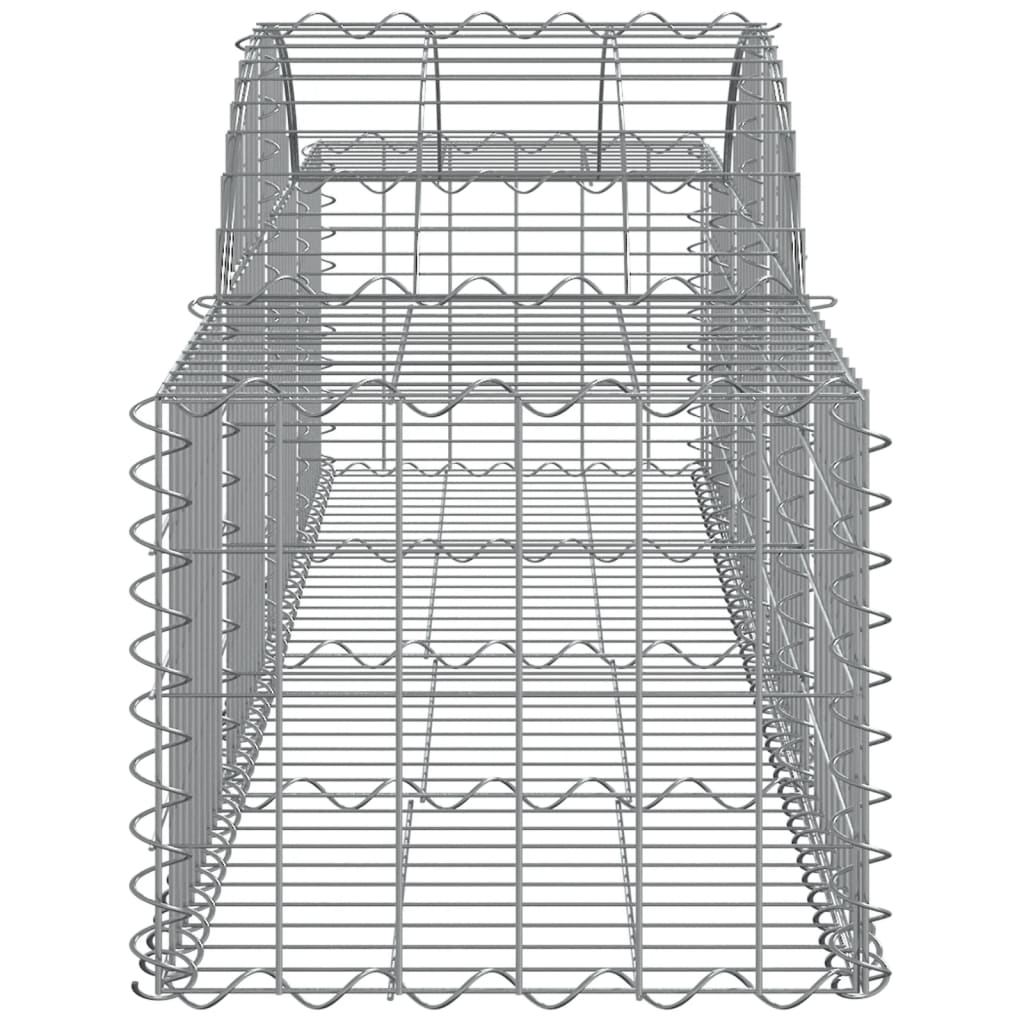 vidaXL Cesti Gabbioni ad Arco 9 pz 200x50x40/60 cm Ferro Zincato