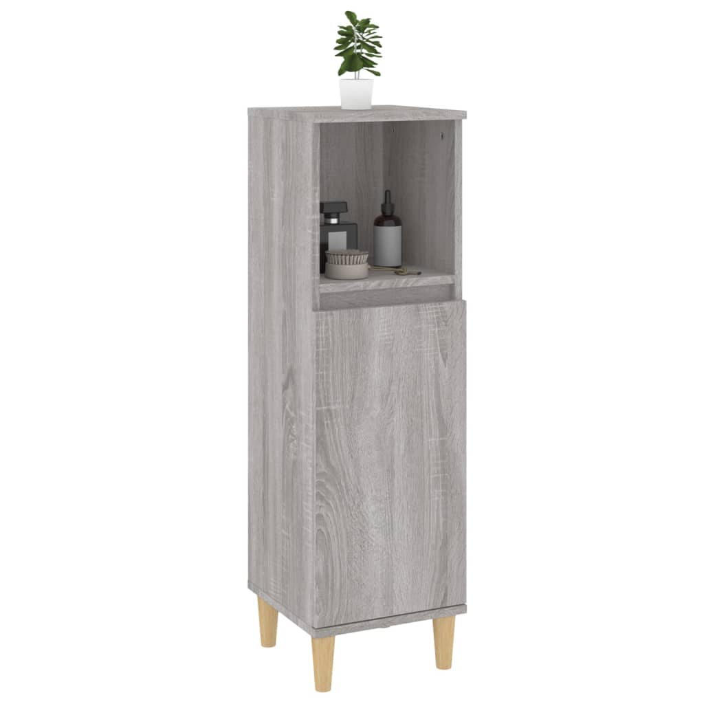 vidaXL Armadietto Bagno Grigio Sonoma 30x30x100cm in Legno Multistrato