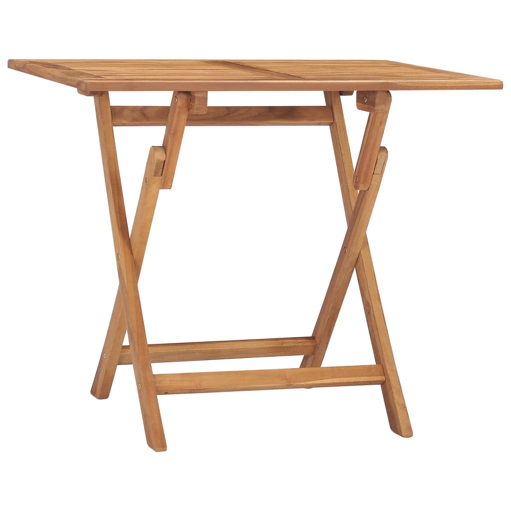 vidaXL Tavolo da Giardino Pieghevole 90x60x75 cm in Massello di Teak