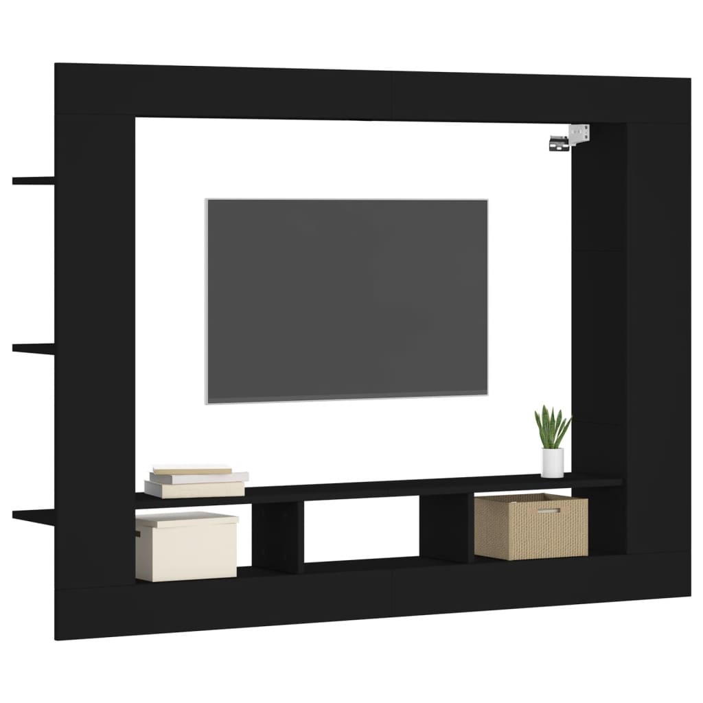 vidaXL Mobile Porta TV Nero 152x22x113 cm in Legno Multistrato