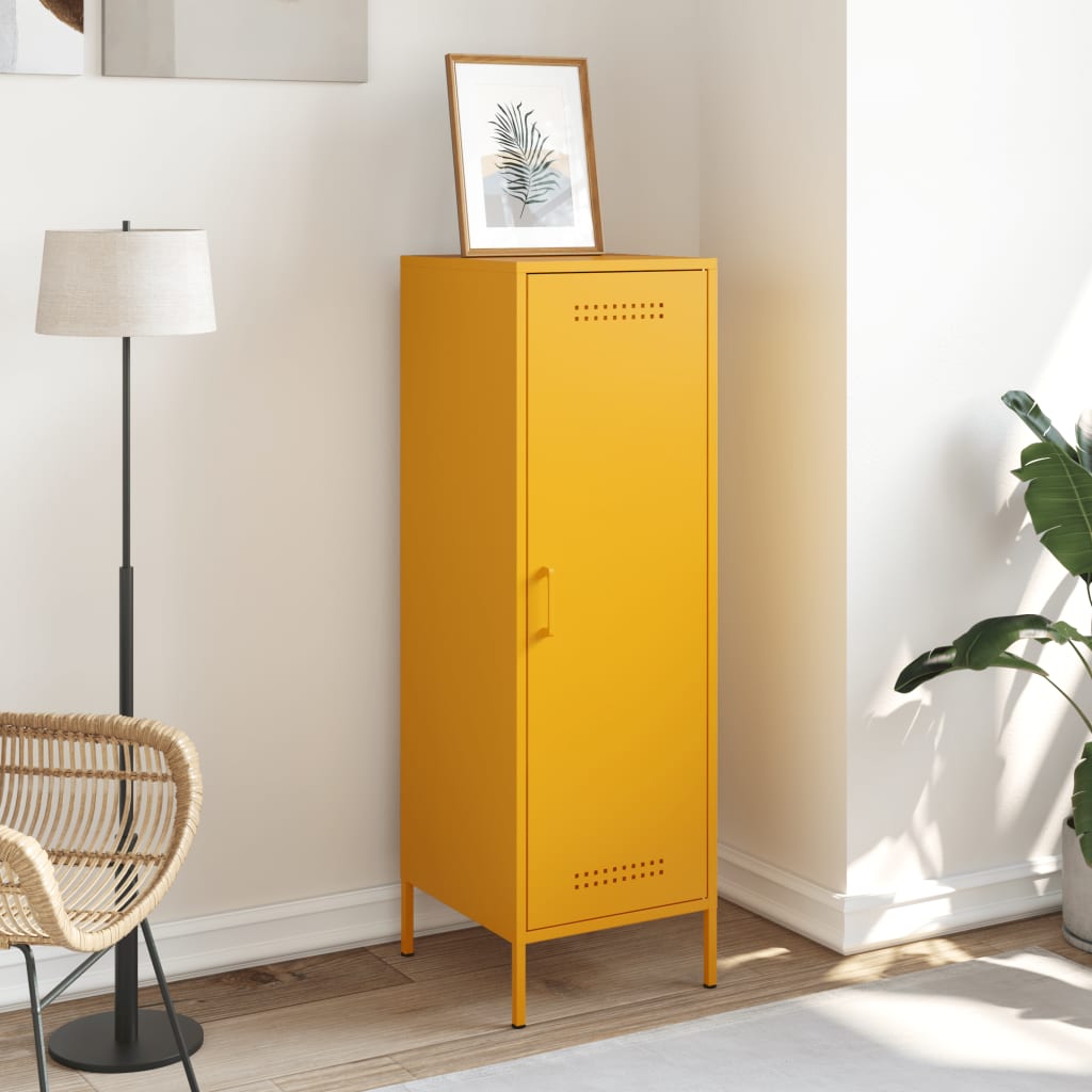 vidaXL Credenza Giallo Senape 36x39x113 cm in Acciaio