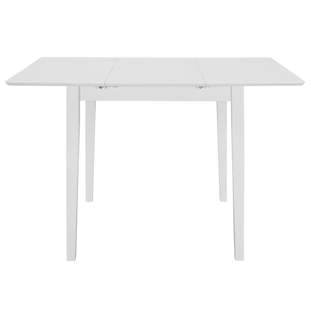 vidaXL Tavolo da Pranzo Estensibile Bianco (80-120)x80x74 cm in MDF