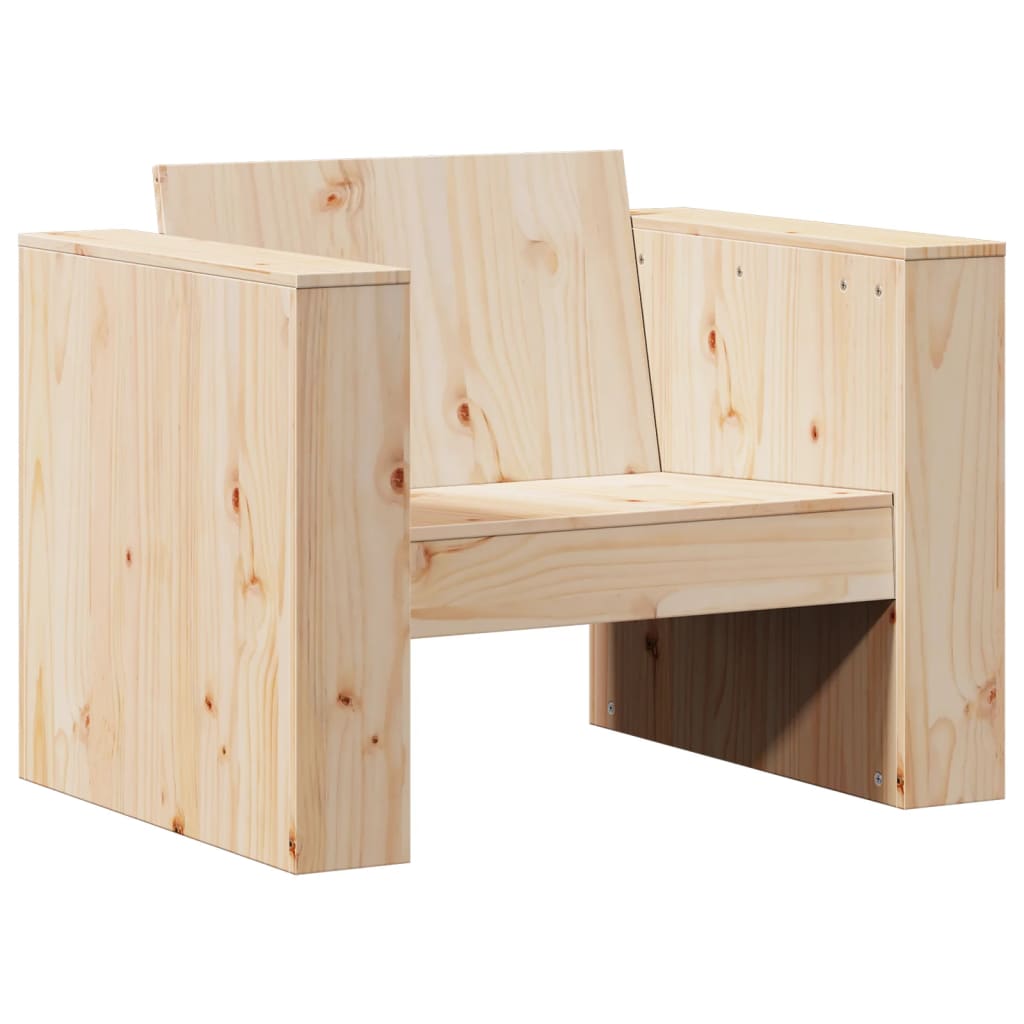 vidaXL Divano da Giardino 79x60x62 cm in Legno Massello di Pino