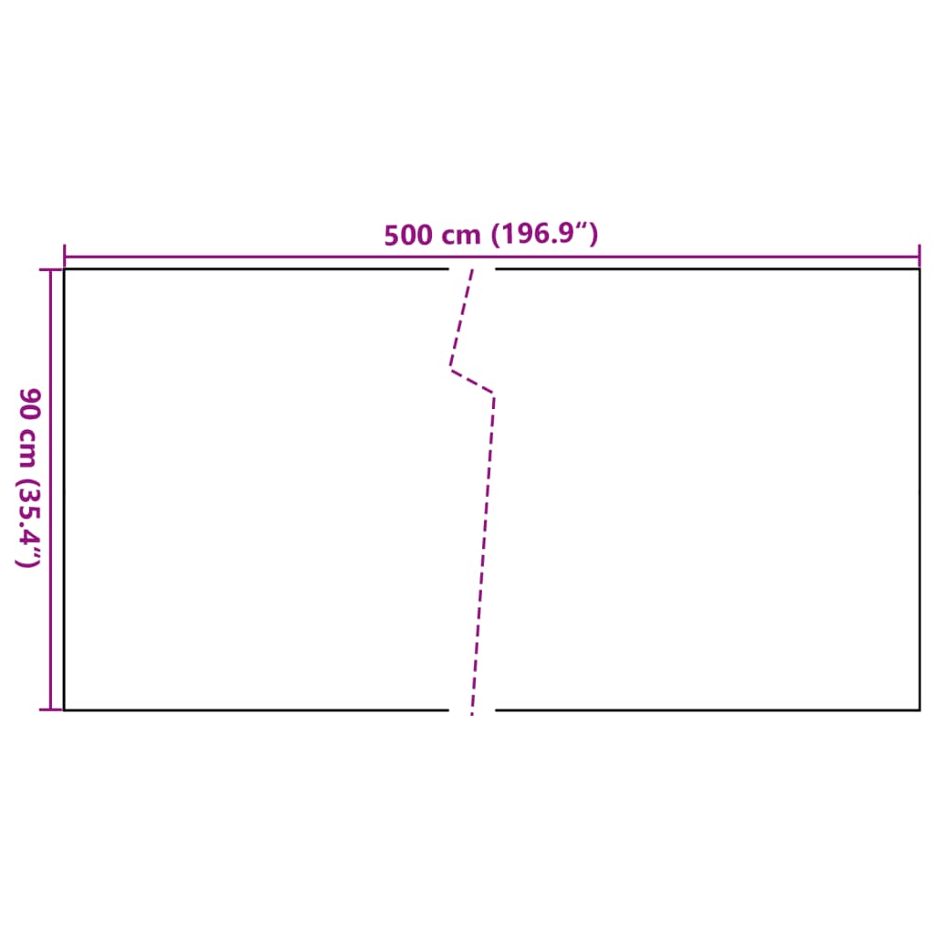 vidaXL Paravento da Balcone Bianco 500x90 cm in Polyrattan