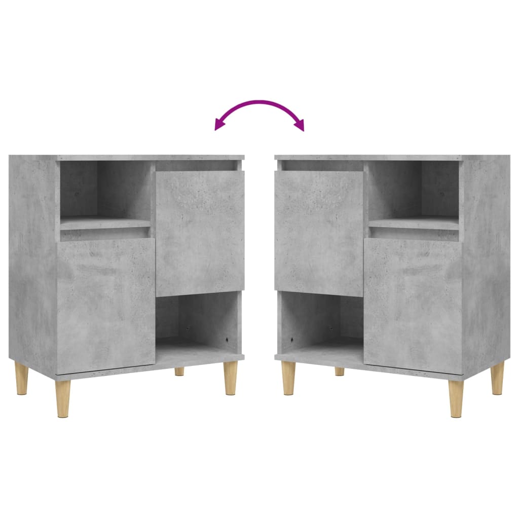 vidaXL Credenza Grigio Cemento 60x35x70 cm in Legno Multistrato