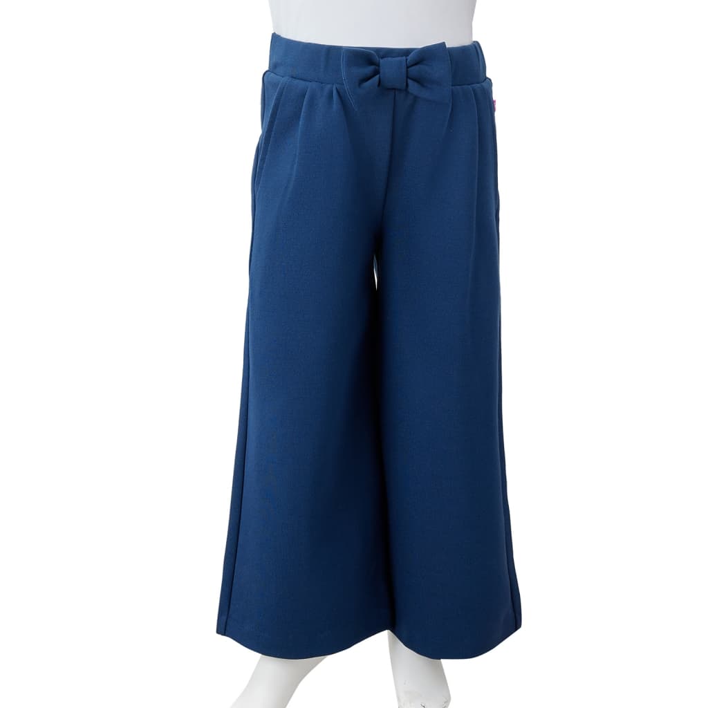 Pantaloni per Bambini a Gamba Larga Blu Marino 140