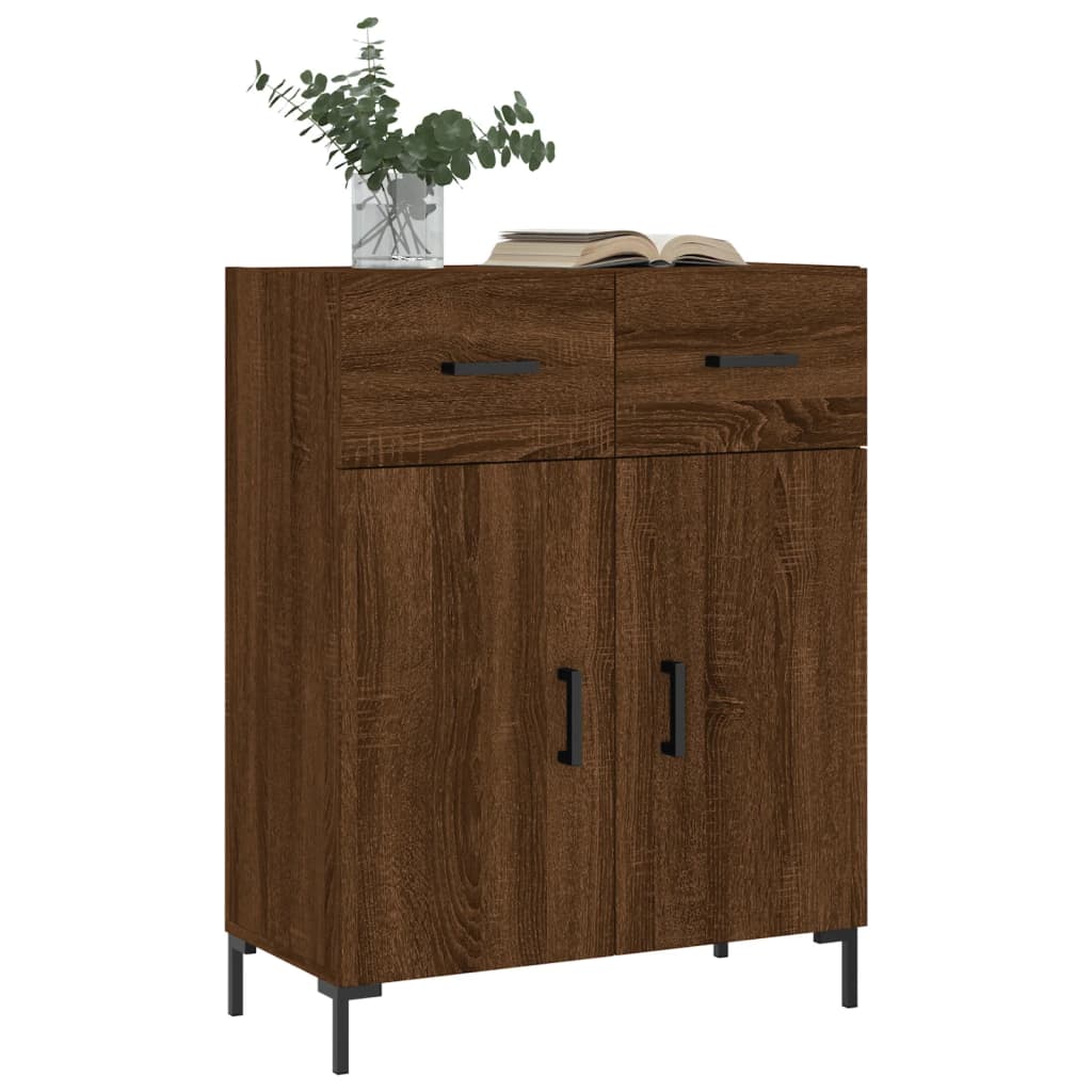 vidaXL Credenza Rovere Marrone 69,5x34x90 cm in Legno Multistrato