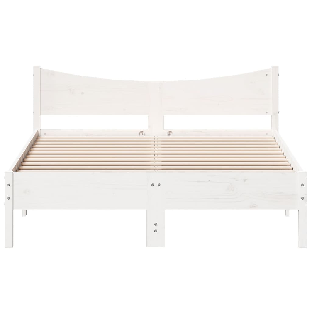 vidaXL Letto senza Materasso Bianco 120x190 cm Legno Massello di Pino