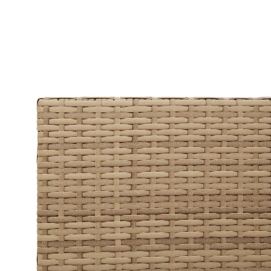 vidaXL Divano da Giardino con Tavolo e Cuscini a L Beige in Polyrattan