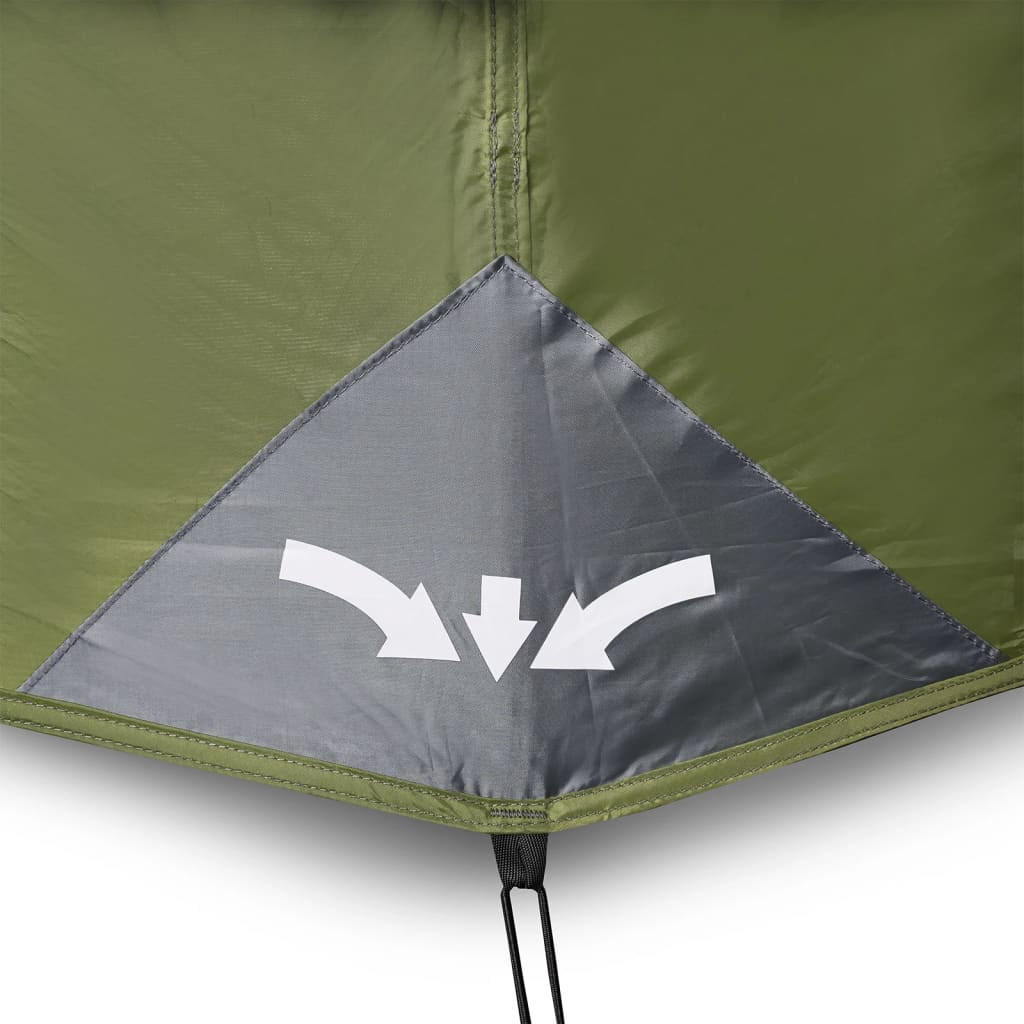 vidaXL Tenda Campeggio 6 Persone Verde Rilascio Rapido Impermeabile