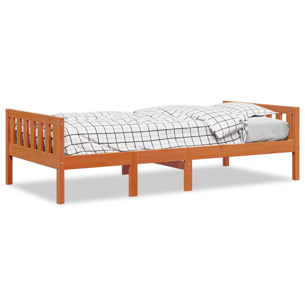 vidaXL Letto Bambini senza Materasso Marrone Cera 80x200 cm Legno Pino