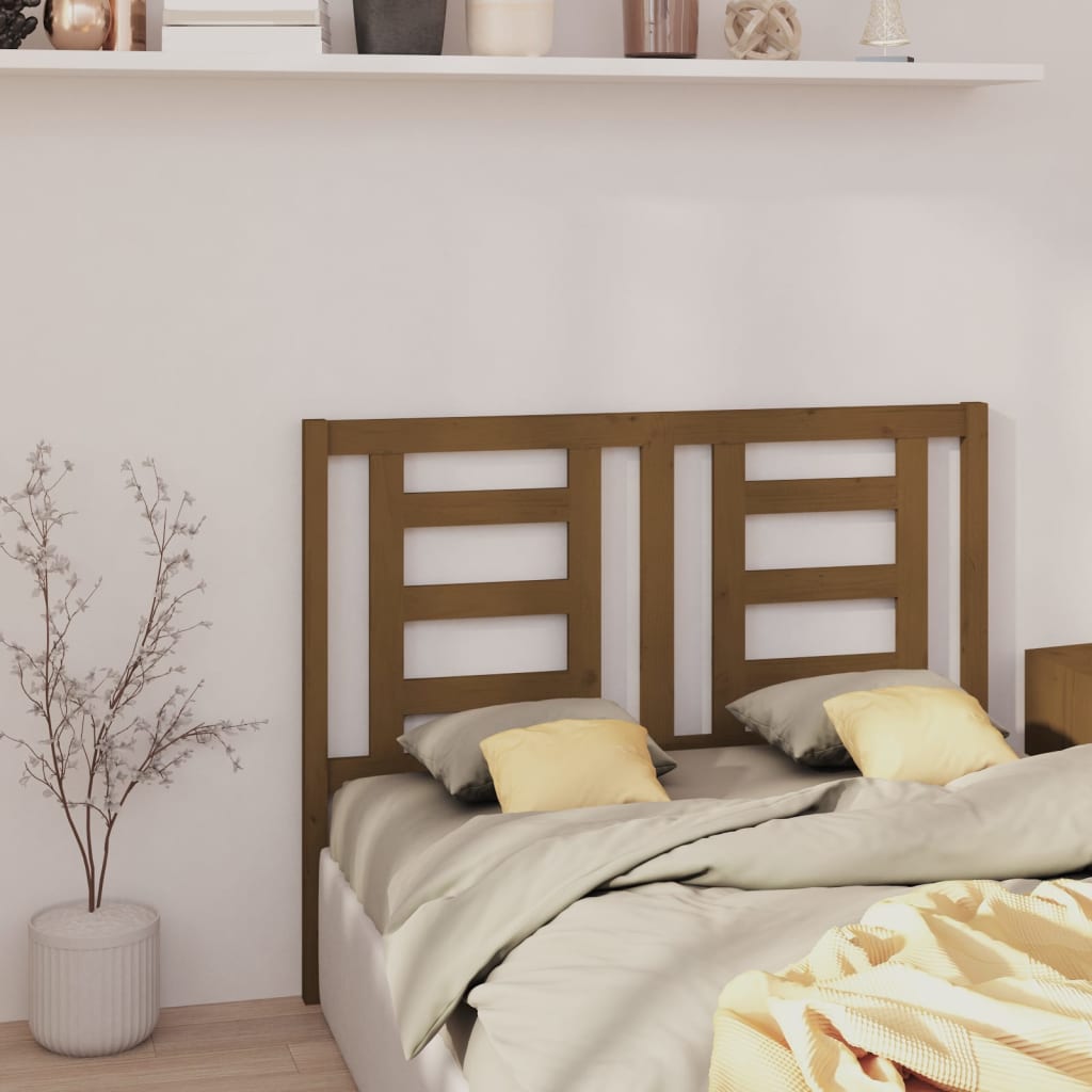 vidaXL Testiera per Letto ambra 126x4x100 cm in Legno Massello di Pino