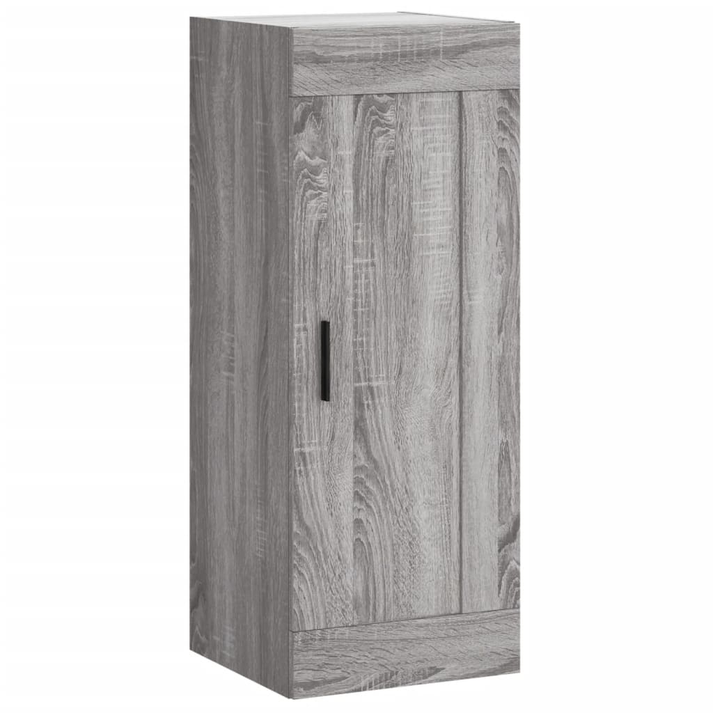 vidaXL Mobile a Parete Grigio Sonoma 34,5x34x90 cm Legno Multistrato