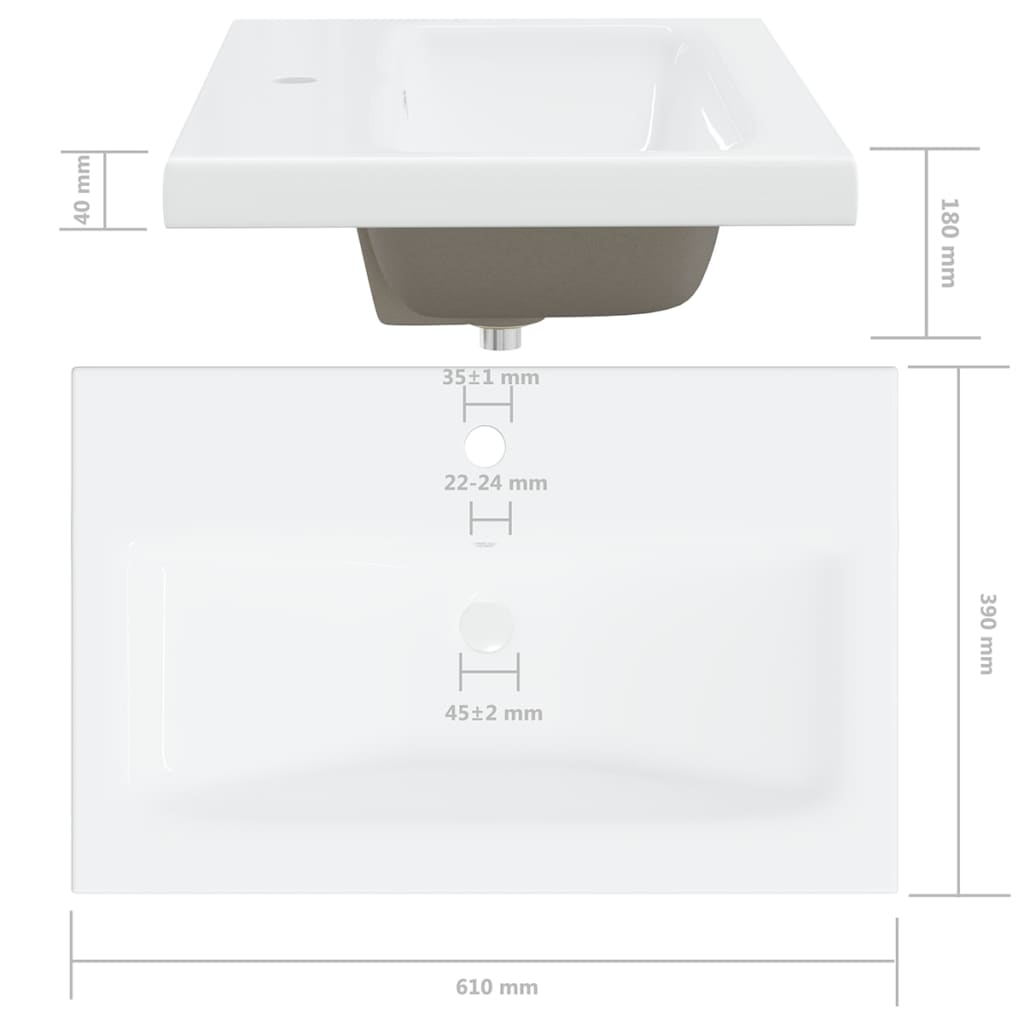 vidaXL Set Mobili da Bagno Bianco in Legno Multistrato