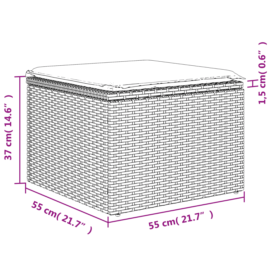 vidaXL Set Divano da Giardino 4 pz con Cuscini Marrone in Polyrattan