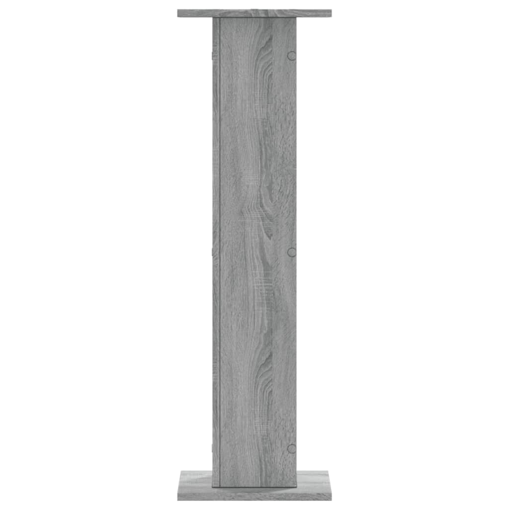 vidaXL Supporti Altoparlanti 2 pz Grigio 30x30x95 cm in Multistrato