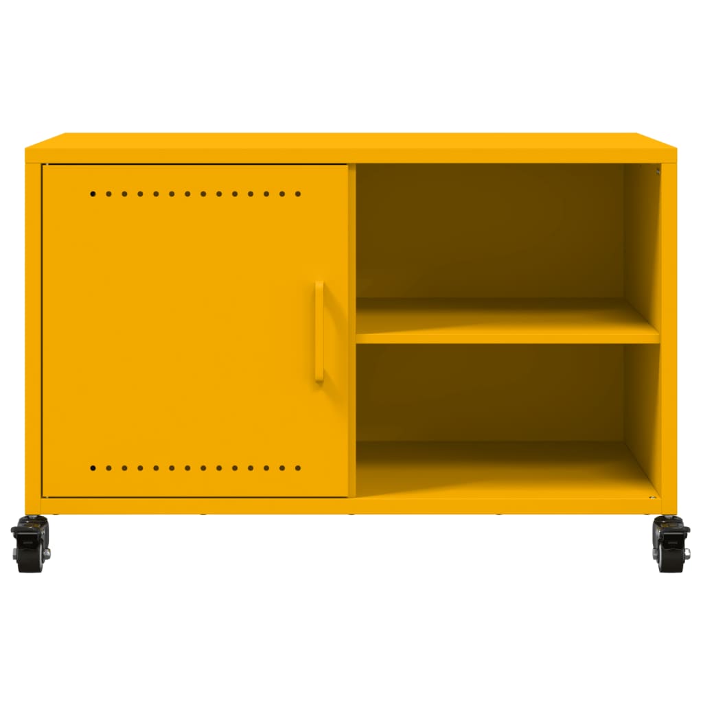 vidaXL Mobile TV Giallo Senape 68x39x43,5 cm in Acciaio