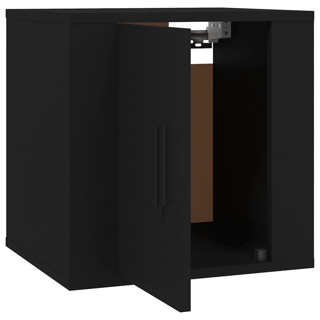 vidaXL Mobili Porta TV a Parete 2 pz Nero 40x34,5x40 cm