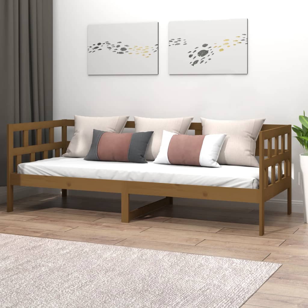 vidaXL Dormeuse Ambra in Legno Massello di Pino 90x190 cm