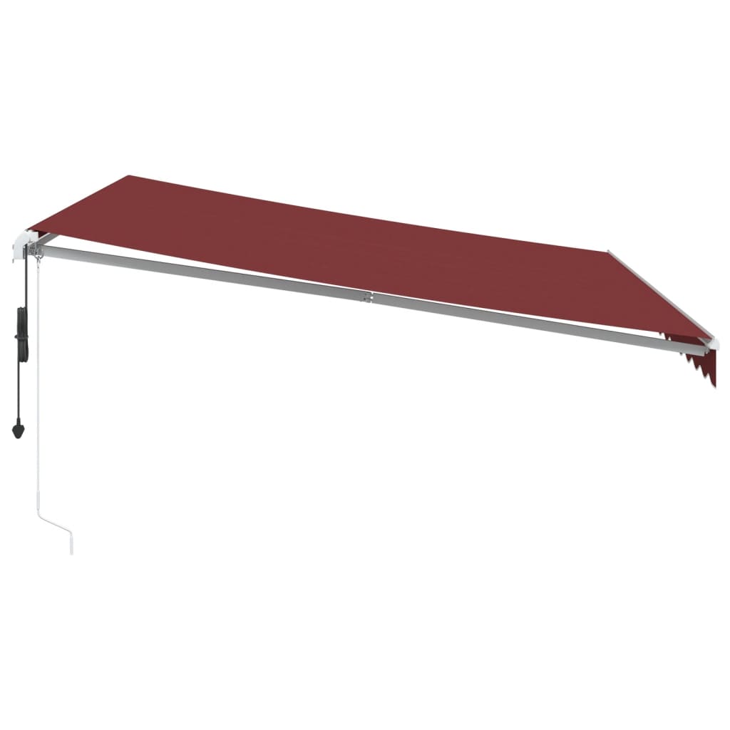 vidaXL Tenda da Sole Retrattile Automatica Bordò 400x300 cm