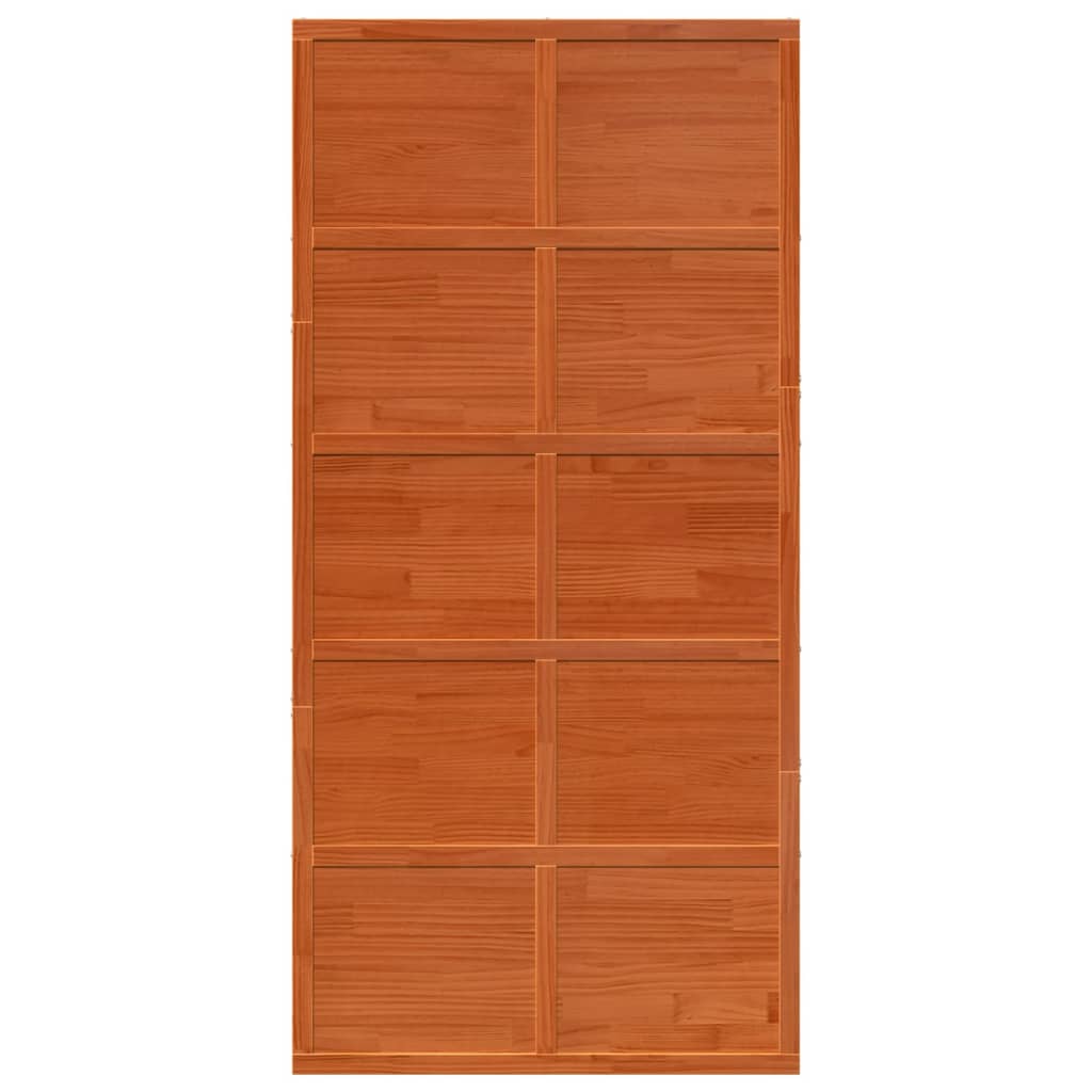 vidaXL Porta del Granaio Marrone 100x208 cm in Legno Massello di Pino