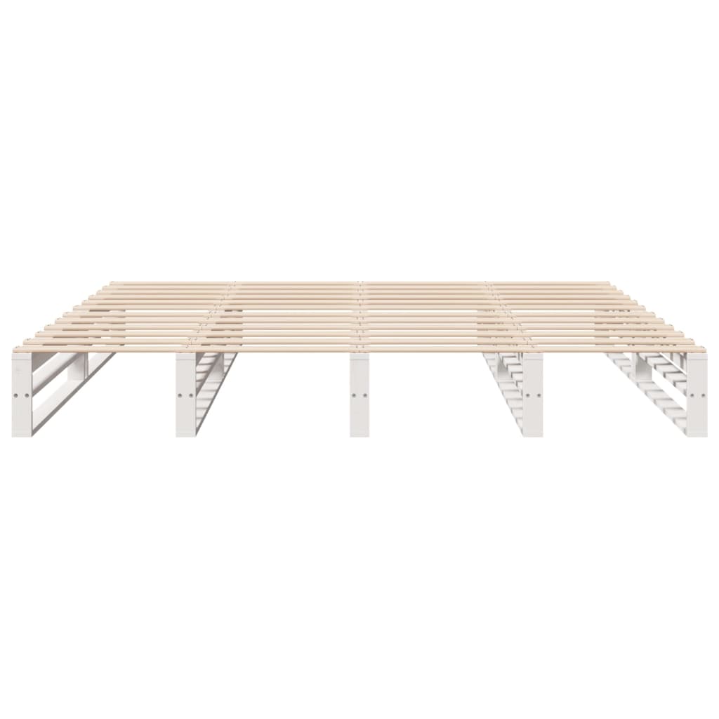 vidaXL Letto senza Materasso Bianco 180x200 cm Legno Massello di Pino