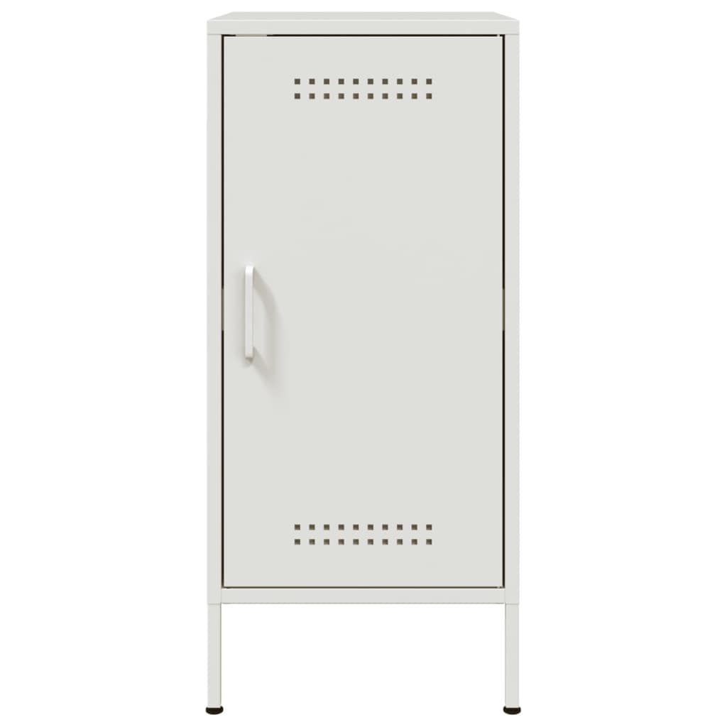 vidaXL Credenza Bianca 36x39x79 cm in Acciaio Laminato a Freddo