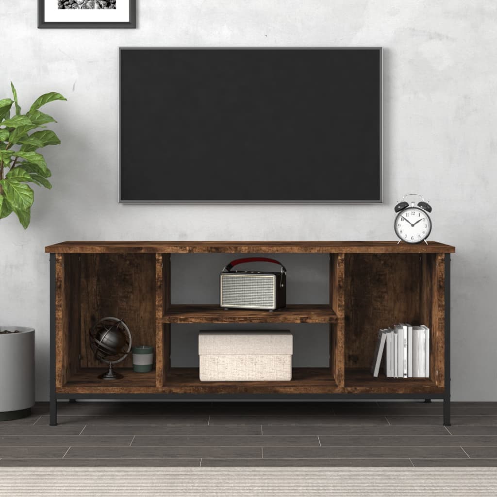 vidaXL Mobile TV Rovere Fumo 102x35x45 cm in Legno Multistrato