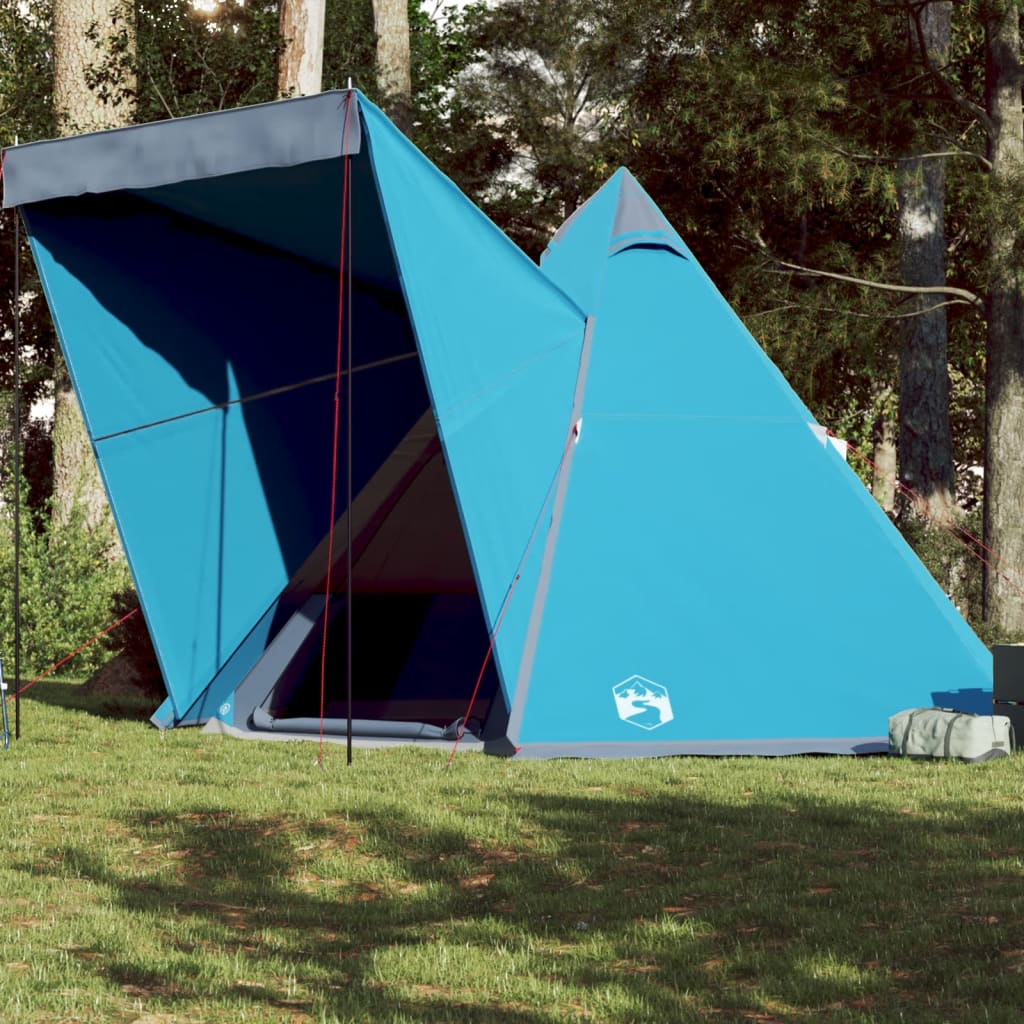 vidaXL Tenda Familiare Tipi per 6 Persone Blu Impermeabile