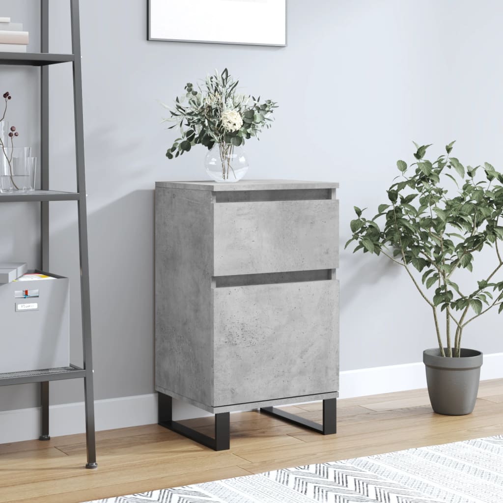 vidaXL Credenza Grigio Cemento 40x35x70 cm in Legno Multistrato