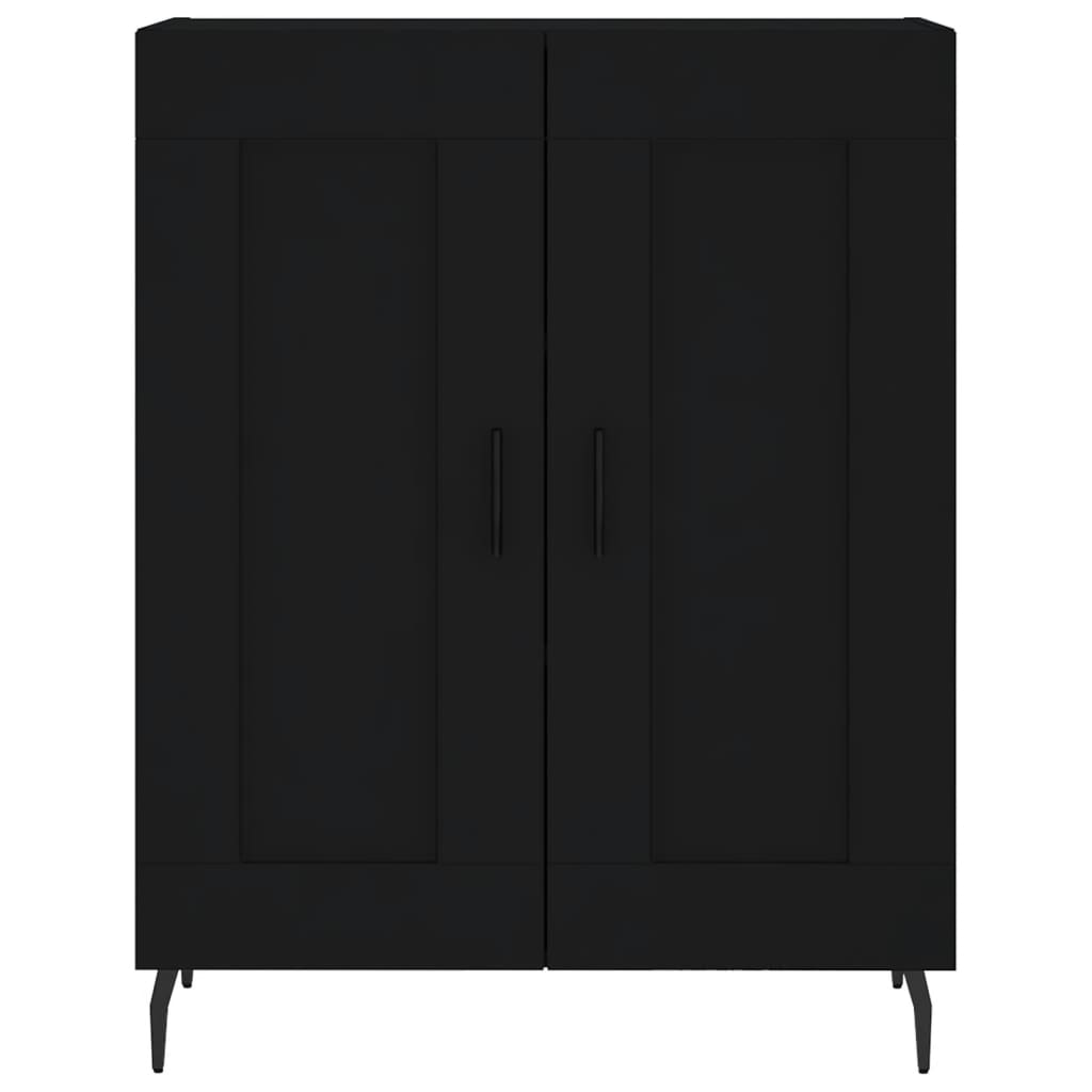 vidaXL Credenza Nera 69,5x34x180 cm in Legno Multistrato