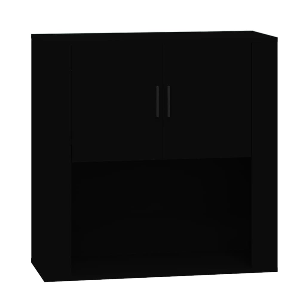 vidaXL Mobile a Parete Nero 80x33x80 cm in Legno Multistrato