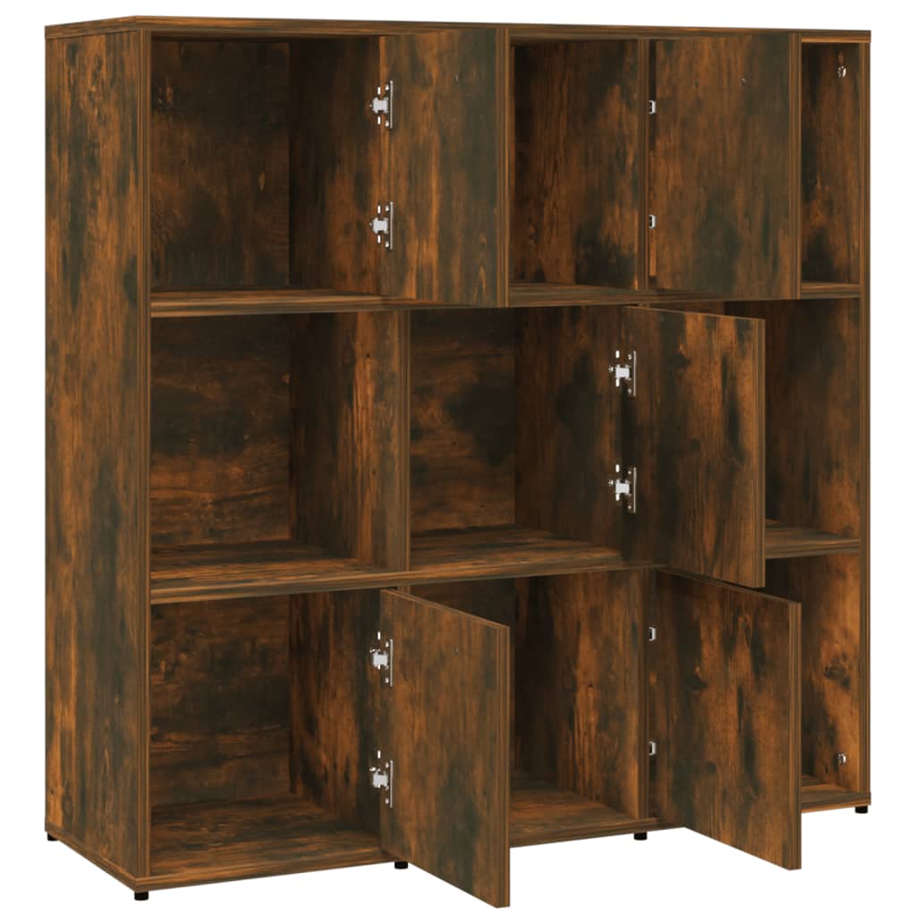 vidaXL Libreria Rovere Fumo 90x30x90 cm in Legno Multistrato