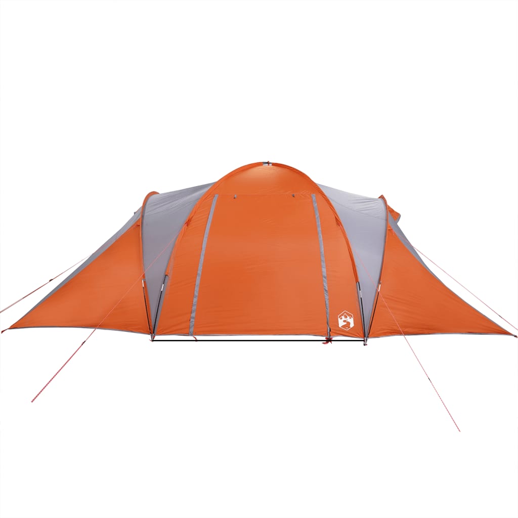 vidaXL Tenda da Campeggio a Cupola 6 Persone Grigio e Arancione