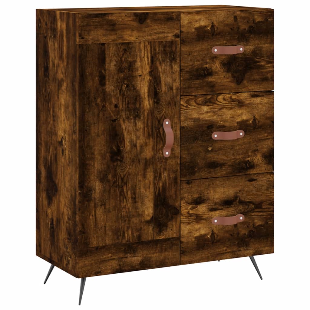 vidaXL Credenza Rovere Fumo 69,5x34x90 cm in Legno Multistrato