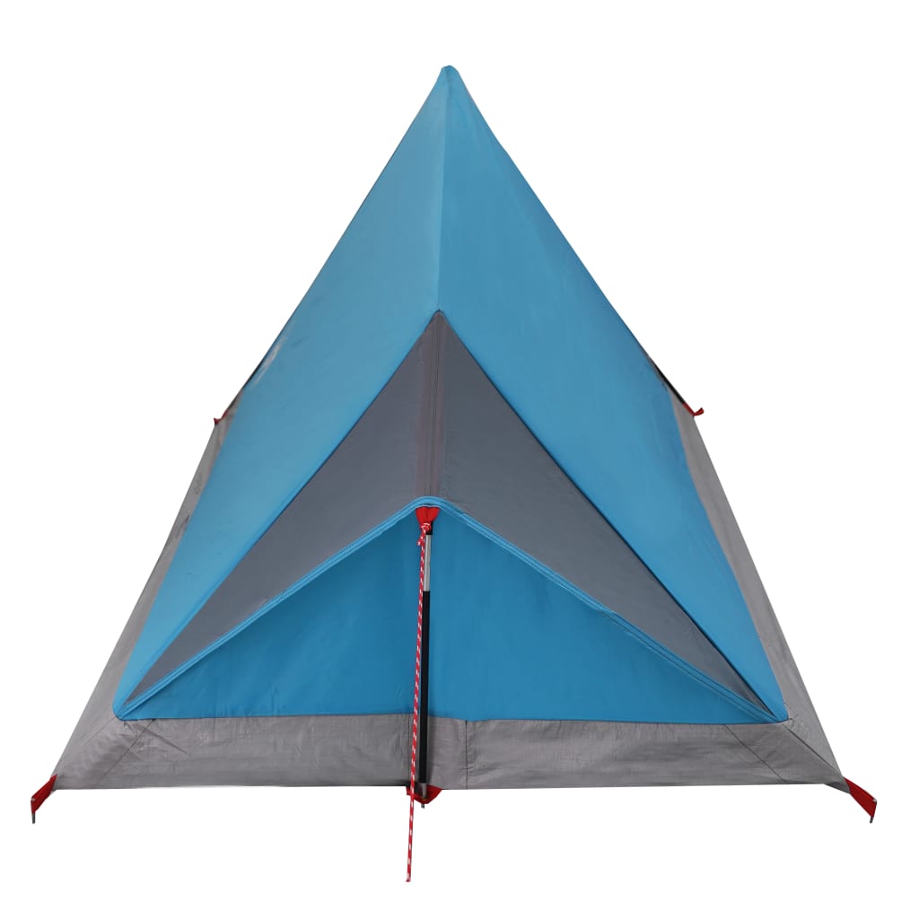 vidaXL Tenda da Campeggio per 2 Persone Blu Impermeabile