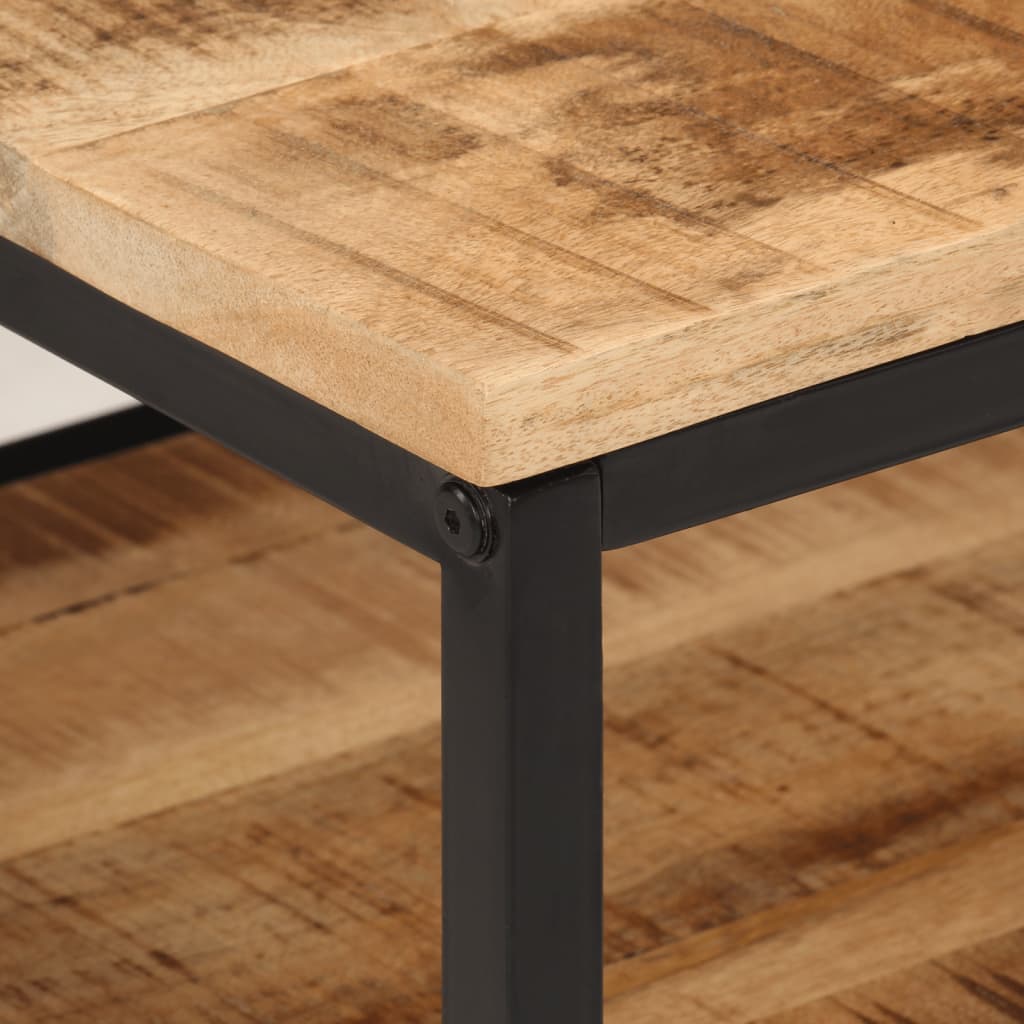 vidaXL Tavolino da Salotto 45x45x35 cm Legno Massello di Mango Grezzo