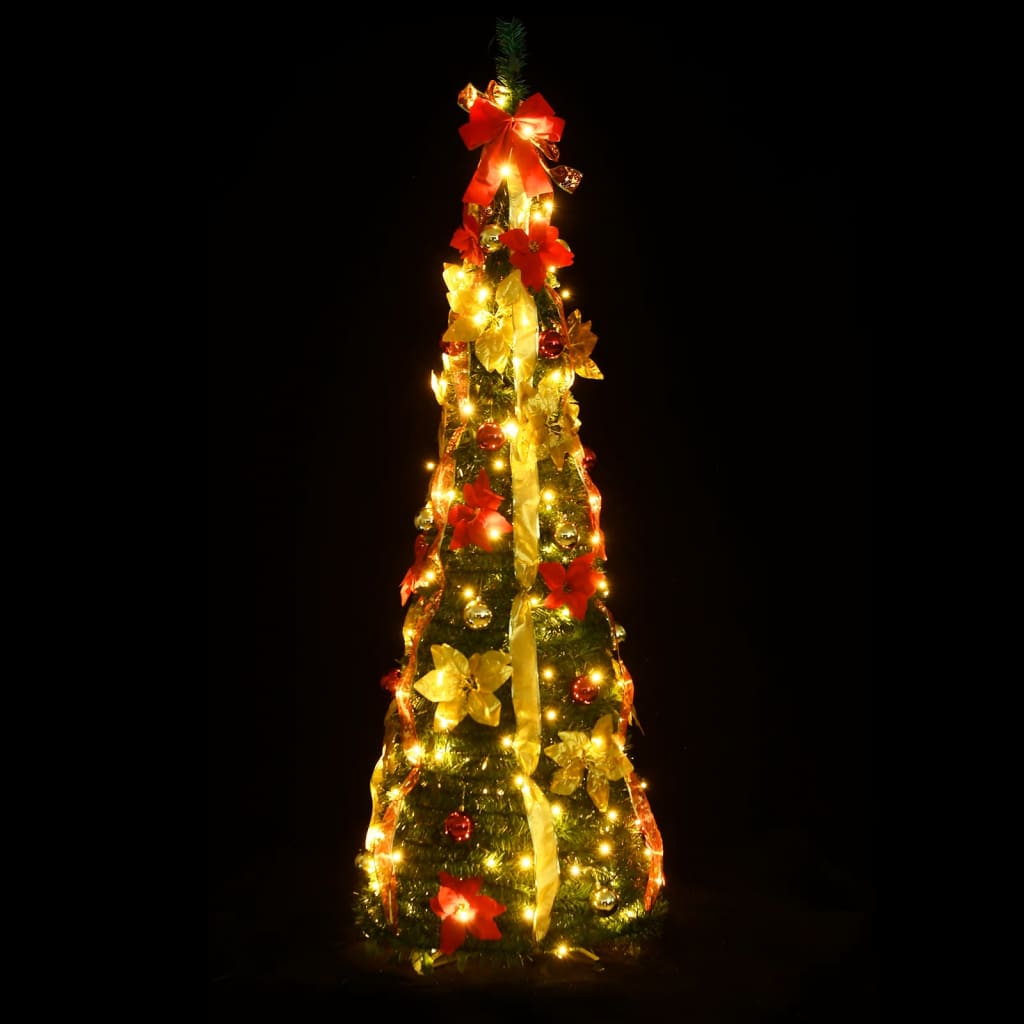 vidaXL Albero di Natale Artificiale Pop-up con 150 LED Verde 180 cm