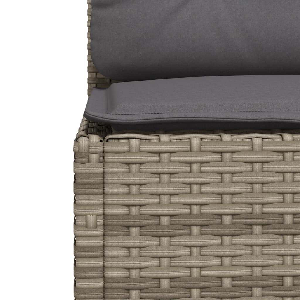 vidaXL Set Divano da Giardino 8 pz con Cuscini Grigio in Polyrattan