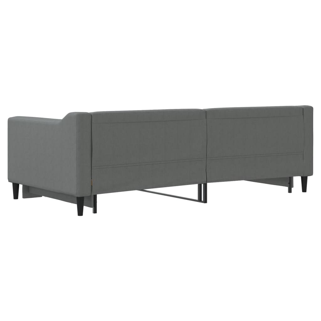 vidaXL Divano Letto con Letto Estraibile Grigio Scuro 90x190cm Tessuto