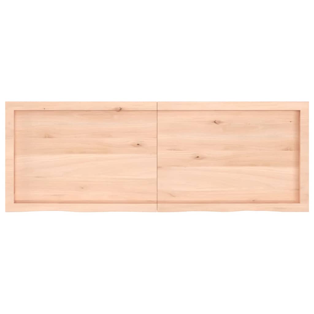 vidaXL Piano Bagno 140x50x(2-4) cm in Legno Massello Non Trattato