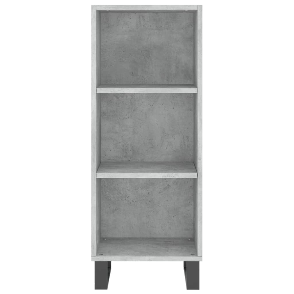 vidaXL Credenza Grigio Cemento 34,5x32,5x180 cm in Legno Multistrato