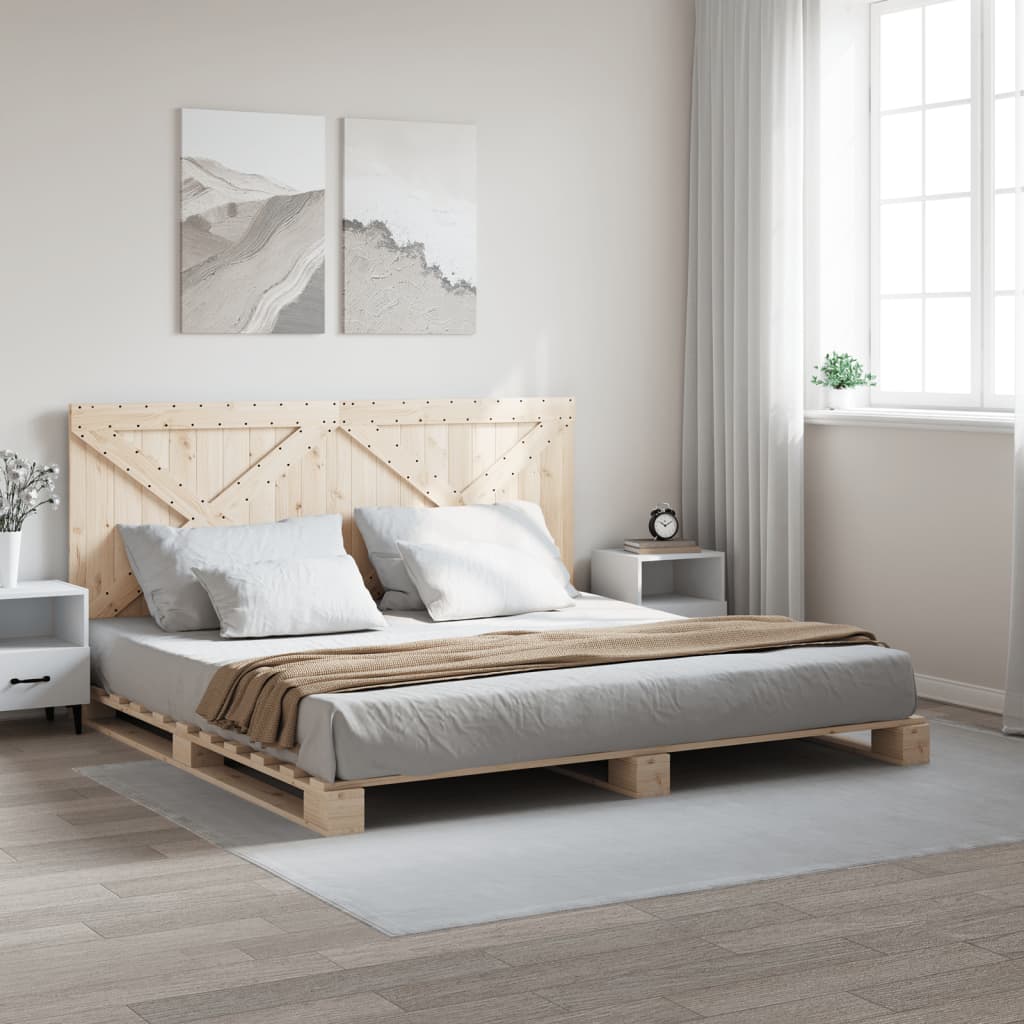 vidaXL Giroletto con Testiera 200x200 cm in Legno Massello di Pino