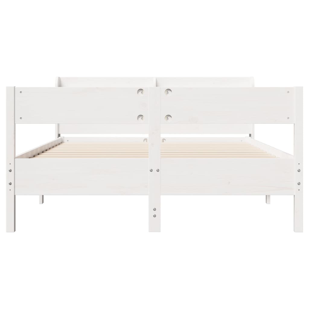 vidaXL Letto senza Materasso Bianco 120x190 cm Legno Massello di Pino