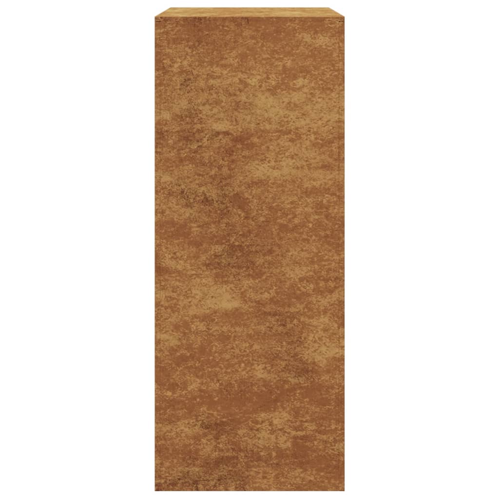 vidaXL Rastrelliera per Legna 60x40x100 cm in Acciaio Corten